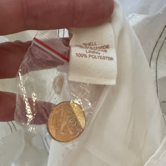 Let Me Be Anthropologie Puff Sleeve White Button Up Floral Sheer Midi Dress- NWT - Picture 13 of 13